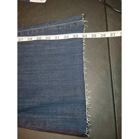 NWT Judy Blue Heavenly Jeans Womens 1/25 Blue Dark Wash High Waist Flare Raw Hem - Picture 9 of 9